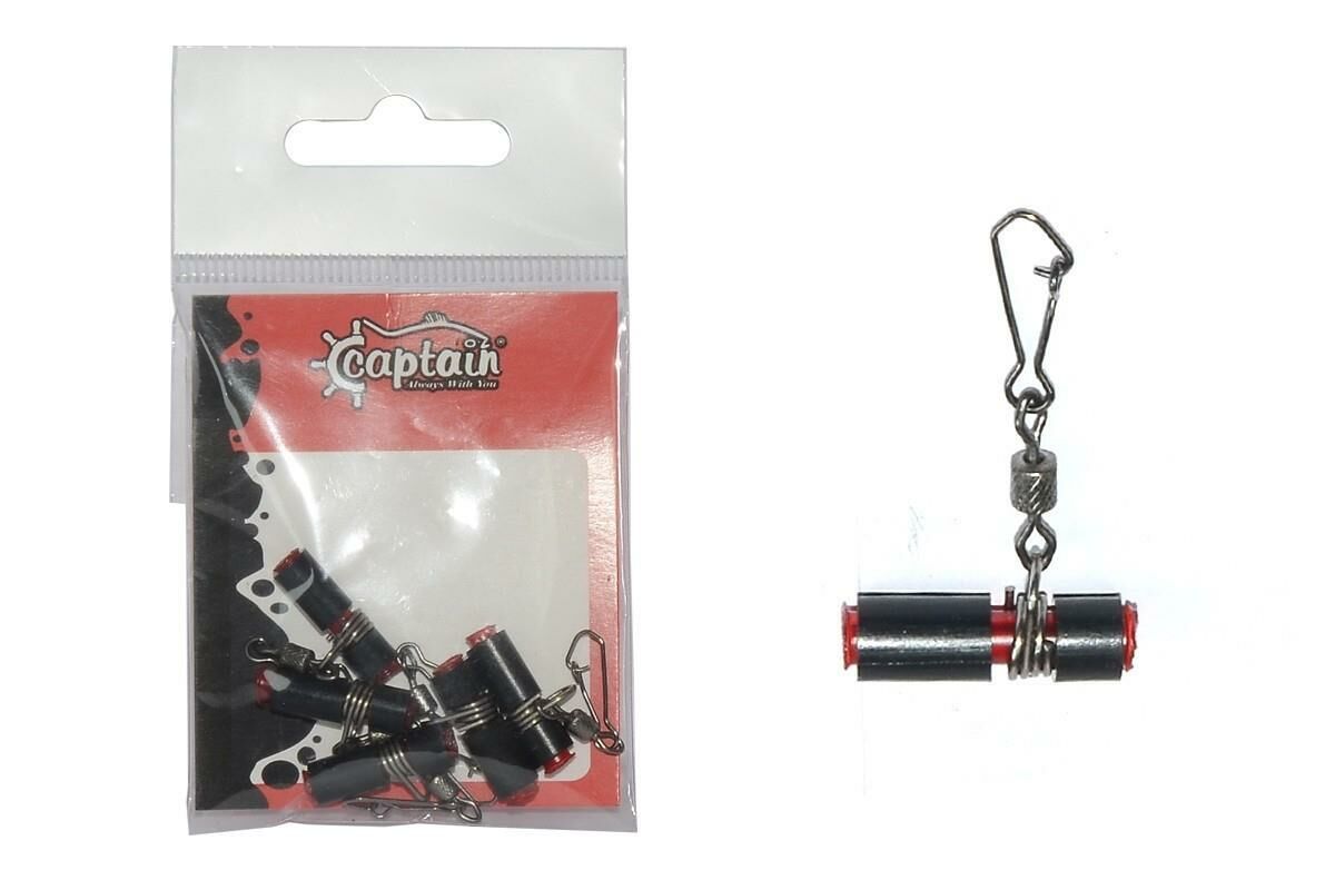 Captain Surf Atış Klipsi Tube Virbel 5'li Set SİYAH