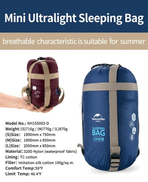 Naturehike Mini LW180 Ultra Light Uyku Tulumu