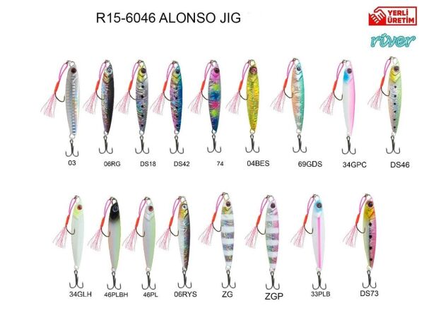 River Alonso Jig Lure Baby Jig 30 Gr