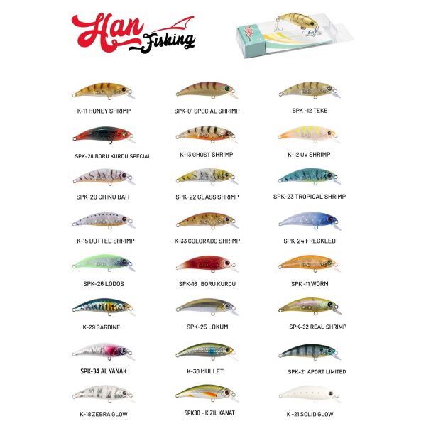 HanFish Zıpır (KG) 50 mm 4.5 gr LRF Maket Balık HONEY SHRIMP