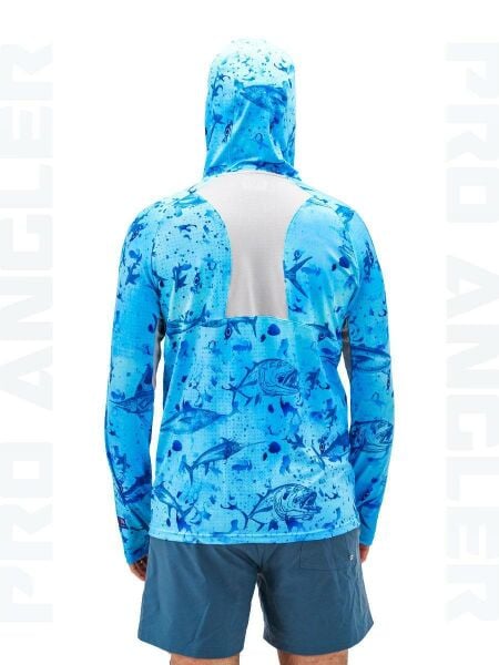 Fujin Pro Angler S24 Buff & Hoodie Blue Fish XL