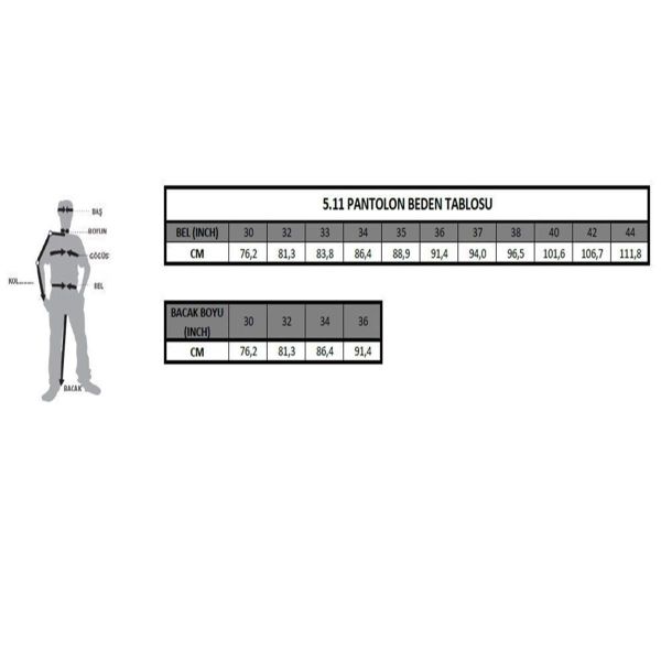 5.11 Taclite Pro RipStop TDU Pantolon Siyah