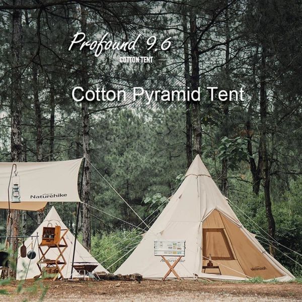 Naturehike Profound 9.6 Carpa Glamping Aile Çadırı | Cotton Pyramid Kanvas |