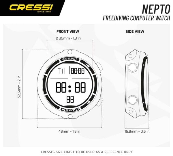 Cressi Nepto Dalış Bilgisayarı BLACK