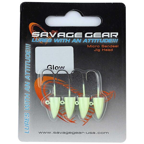 Savage Gear LRF Micro Sandeel Glow Jigg Head 3 Gr