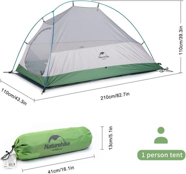 Naturehike Cloud UP-1 Ultralight Kamp Çadırı Bud Green - 210T