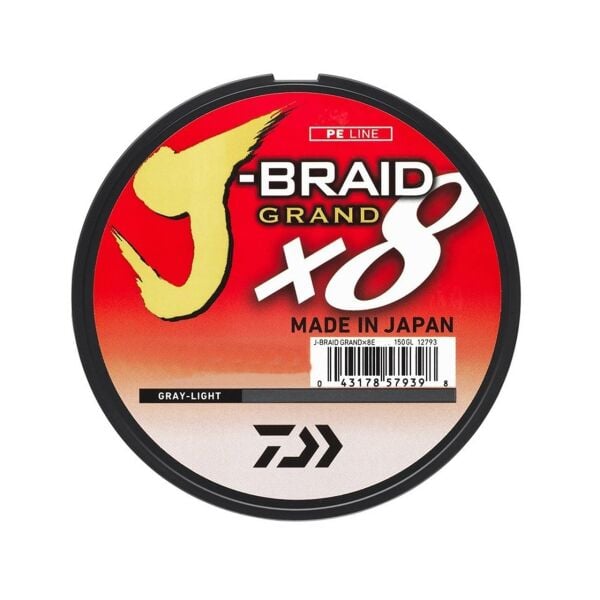 Daiwa J-Braid Grand x8 Gray-Light İp Olta Misinası 135 mt