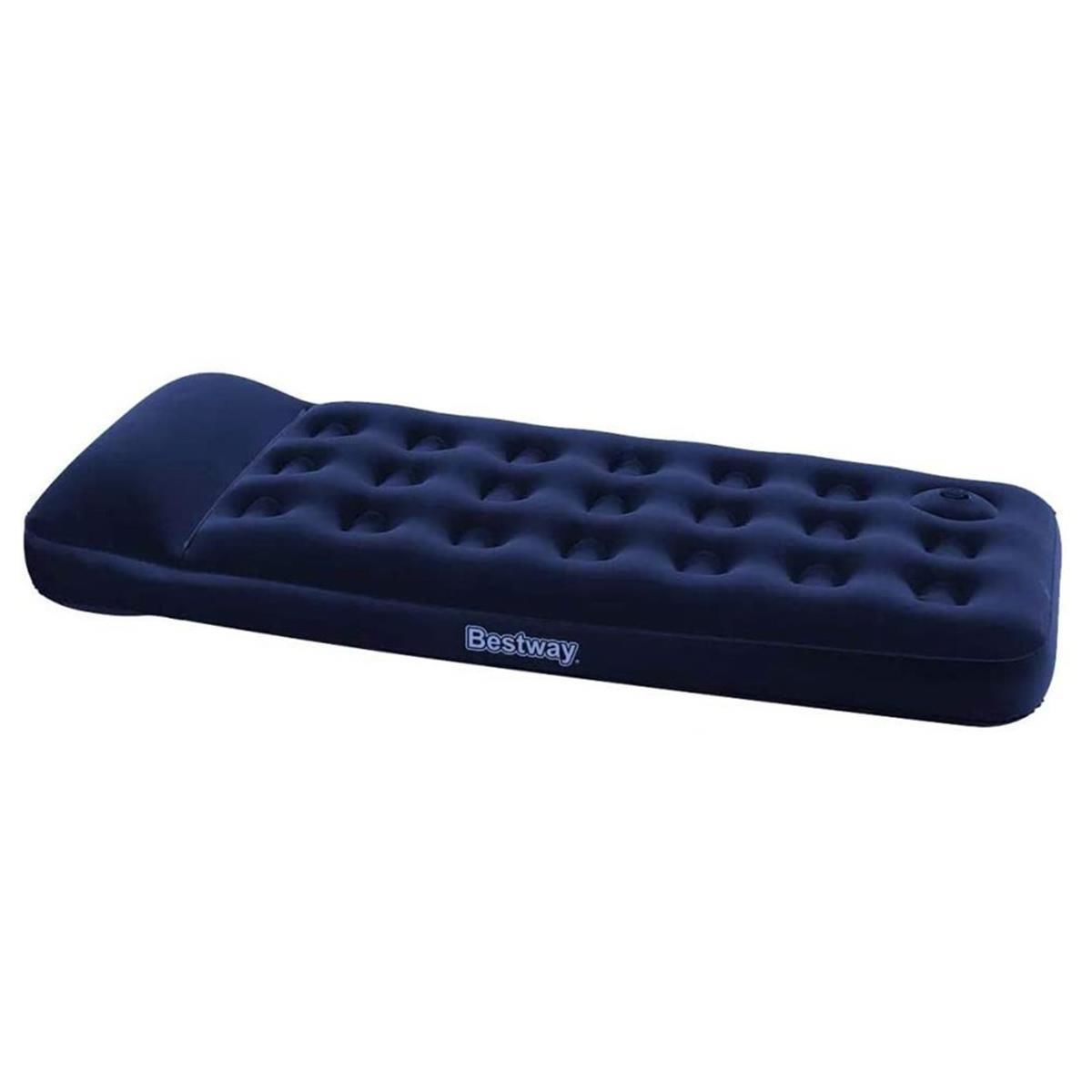 Bestway Pavillo Jr Twin Flocked Air Bed Tek Kişilik Şişme Kamp Yatak Lacivert LACİVERT