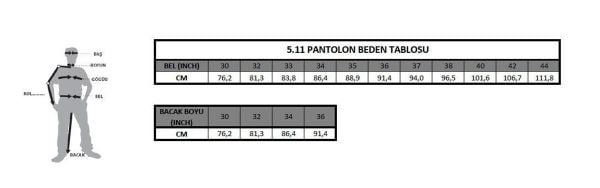 5.11 Strike W-Flex-Tac Pantolon Charcoal 28X32