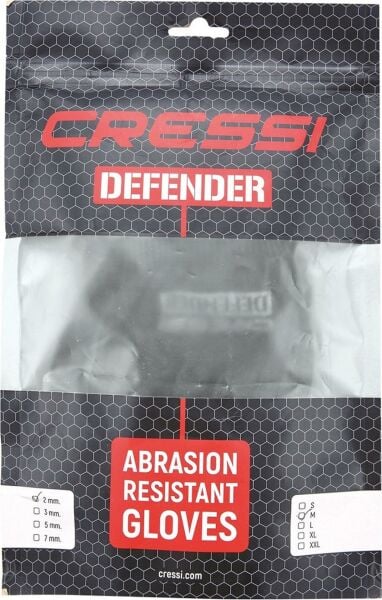 Cressi Defender Dalış Eldiveni BLACK - 2MM - XL