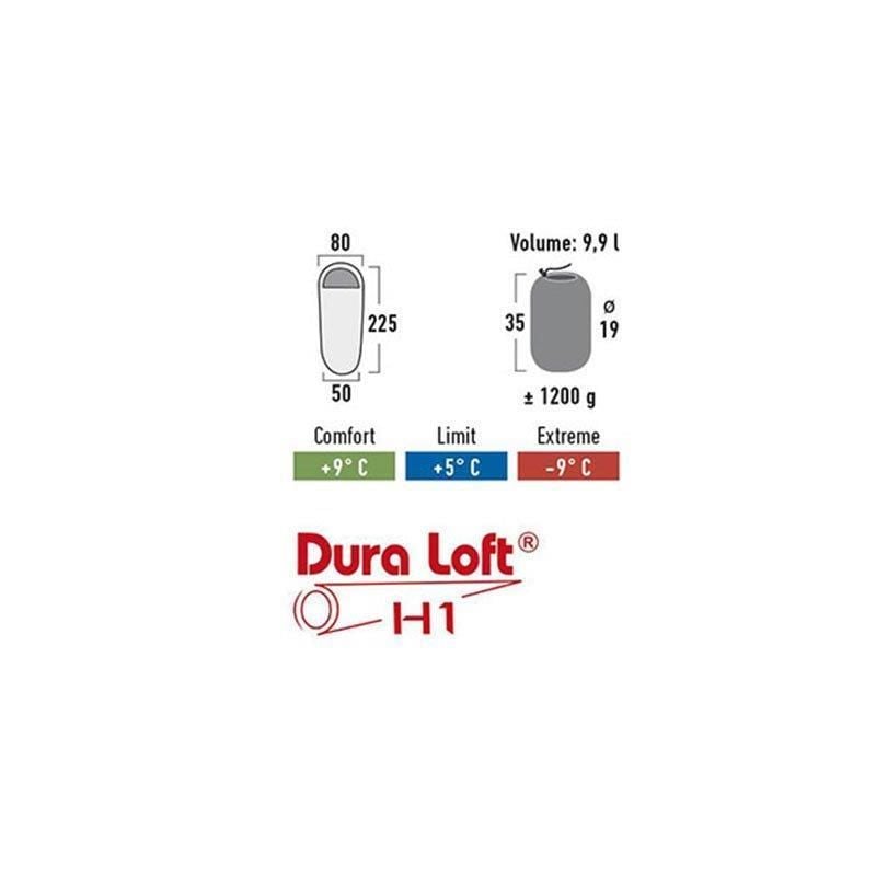 High Peak Lite Pak 1200 -9°C Uyku Tulumu Antrasit/Mavi