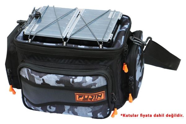 Fujin Black Camo Helper Bag - Balıkçı Çantası