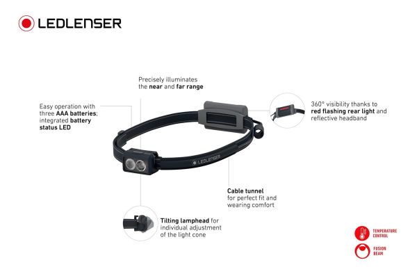 Ledlenser NEO 3 Kafa Feneri Siyah-Beyaz