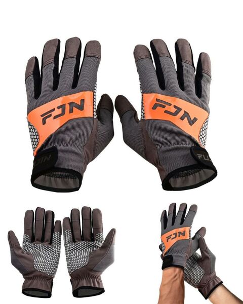 Fujin Pro Angler Trolling Gloves Grey - L/XL