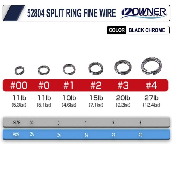 Owner 52804 Split Ring Fine Wire Halka NO:00