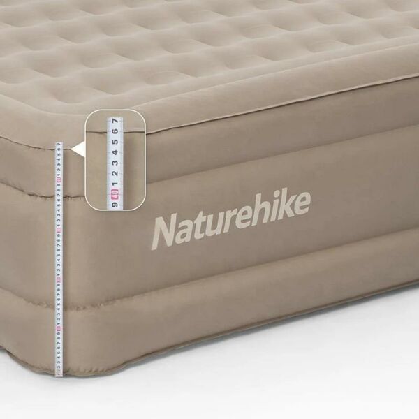 Naturehike Changyou Peach Fleece TPU Double Yüksek Şişme Yatak DARK BROWN