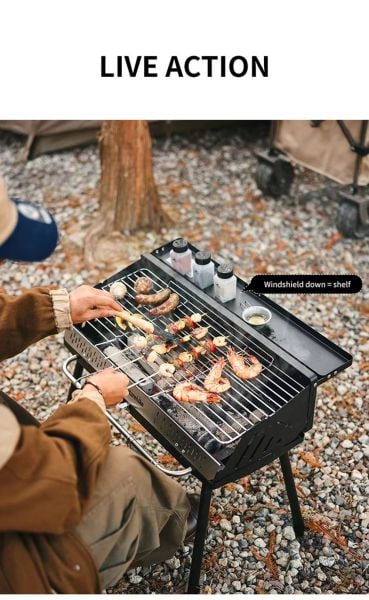 Naturehike Multi-Surface Vertical BBQ Grill BLACK