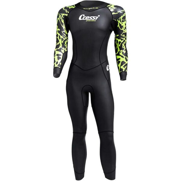 Cressi Kuwae Man Yüzücü Elbisesi BLACK/GREEN - 2MM - NO:4 / / L