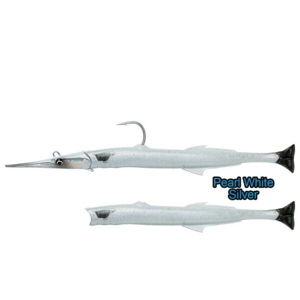 Savage Gear Needlefish Pulsetail 2+1 14cm 12gr Suni Yem Pearl White Silver