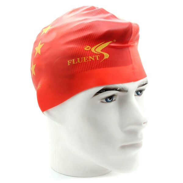 Fluent Çantalı Renkli Silikon Swim Cap Yüzücü Bone