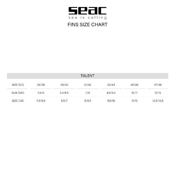 Seac Sub Talent Siyah Palet 43 - 44