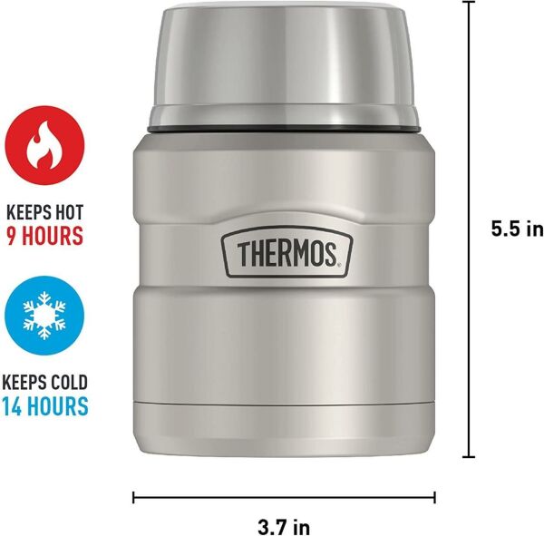 Thermos SK 3000 Çelik Yemek Termosu 470ml. Matte Stainless Steel