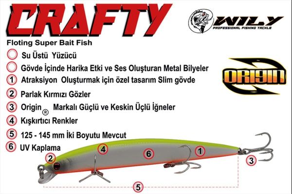 Wily Crafty 12,5cm 13gr Floating Suni Yem