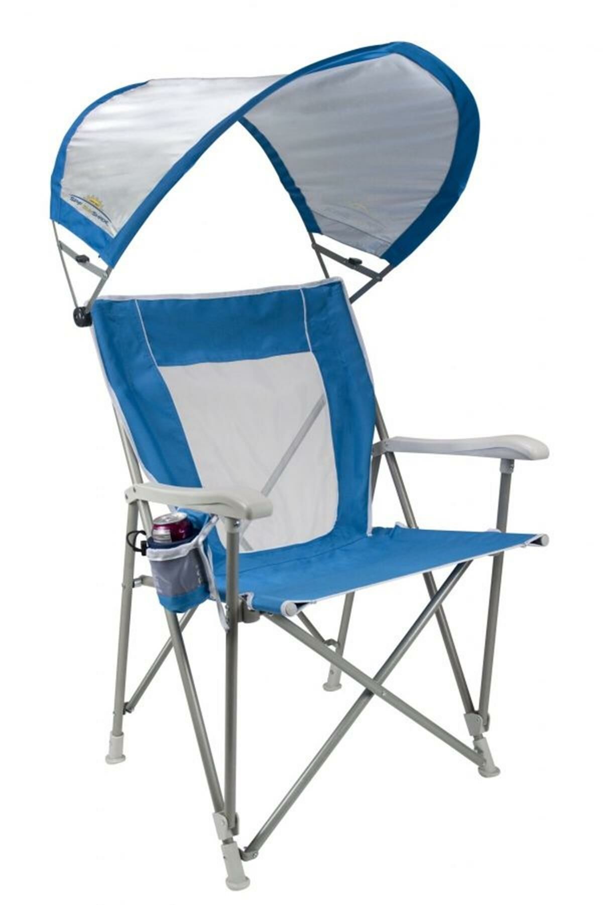 Gci Outdoor SunShade Captain's Chair Güneşlikli  Katlanır Plaj Sandalyesi MAVİ