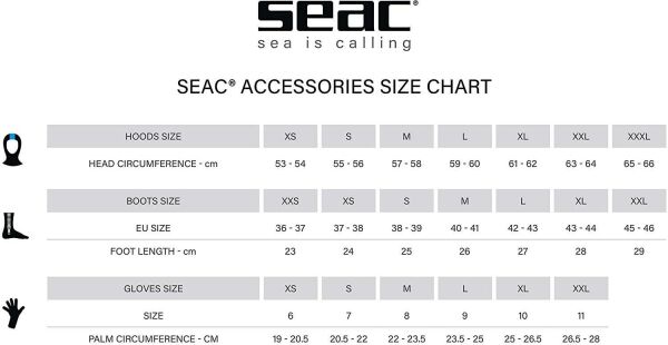 Seac Sub Standart 3 mm Dalış Başlık XL