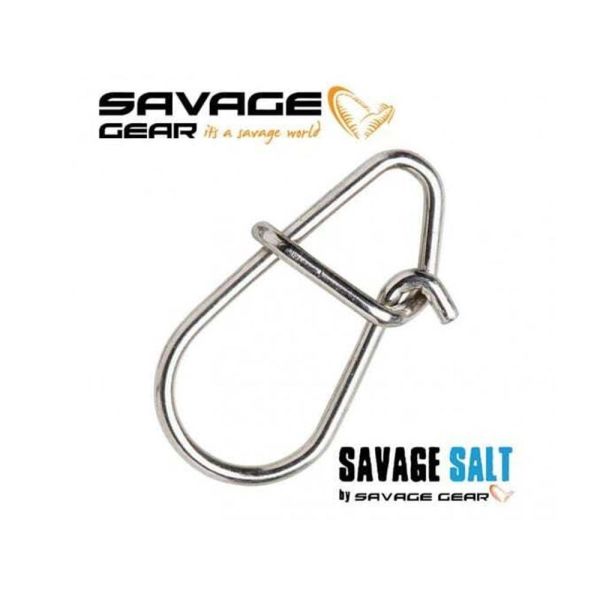 Savage Gear Salt Round Snaps Klips Stainless Steel - XS