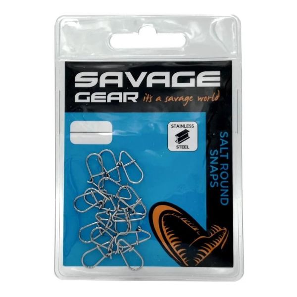 Savage Gear Salt Round Snaps Klips Stainless Steel - XS