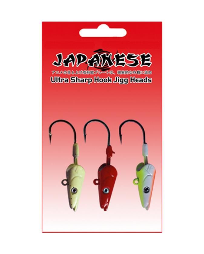 Japanese Ultra Sharp Hook Jigg Heads Üçlü Zoka Seti