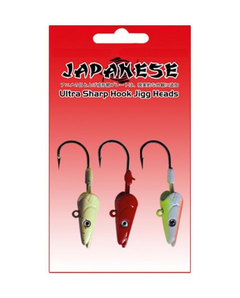 Japanese Ultra Sharp Hook Jigg Heads Üçlü Zoka Seti