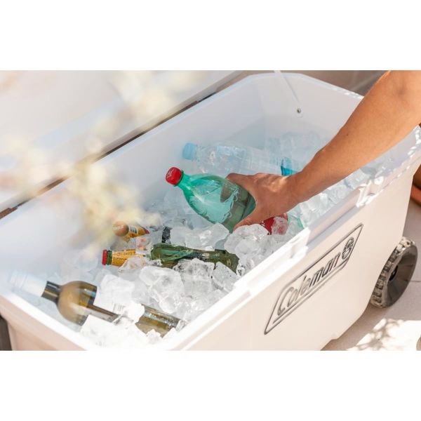 Coleman Xtreme Wheeled 100 QT Tekerlekli Soğutucu Marine Buzluk 94.6 Lt BEYAZ