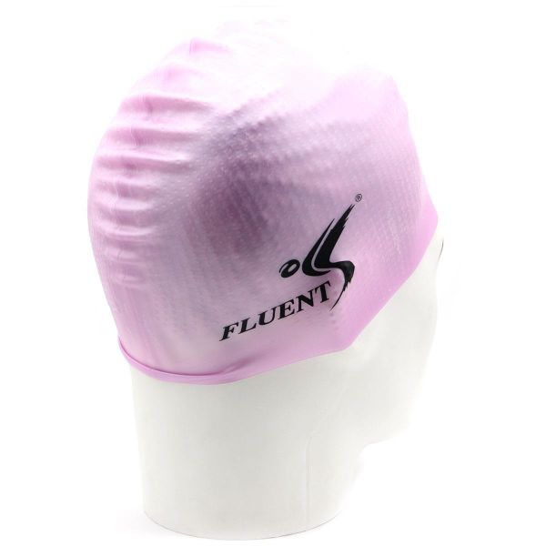 Fluent Çantalı Silikon Swim Cap Yüzücü Bone PEMBE