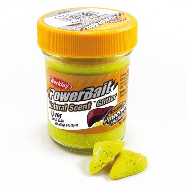 Berkley Powerbait Natural Scent Glitter Trout Bait Liver Alabalık Hamuru Sunshine Yellow