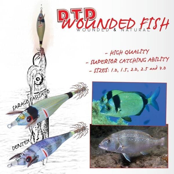 DTD Wounded Fish Egi 3.5 Glow 105 mm 17.5 gr Kalamar Zokası Picarel Green