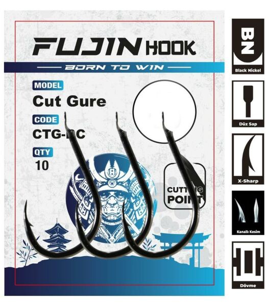 Fujin Cut Gure Deliksiz Düz Olta Kancası NO:14