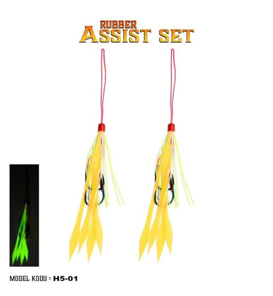 Fujin Tai Rubber Hazır Skirt Assist Set ( H5 ) SARI/KIRMIZI