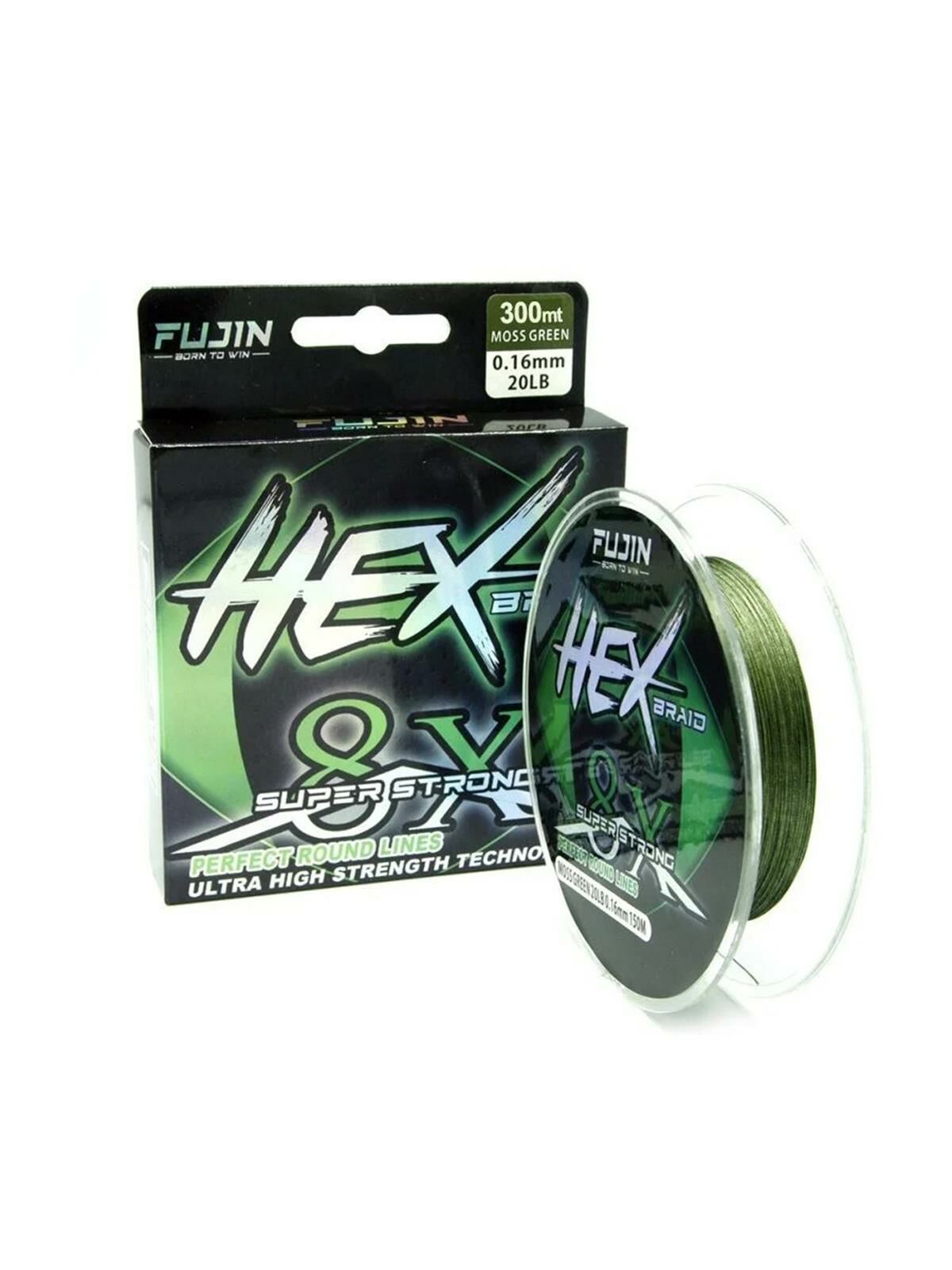 Fujin Hex Braid x8 Moss Green PE İp Olta Misinası 300 mt