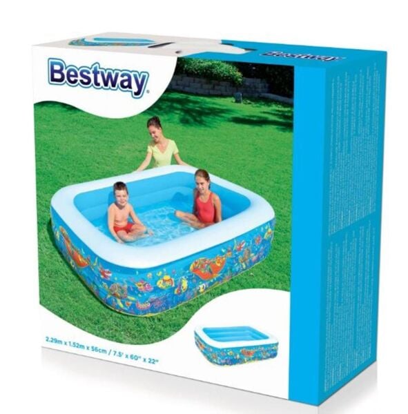 Bestway Fantasıa Jumbo Boy Aile Havuzu (Okyanus Desenli)