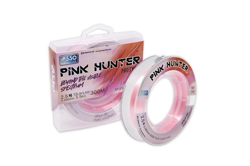 Asso Pink Hunter Surf FC COATED Visible Line Misina 300 mt 0,33 MM